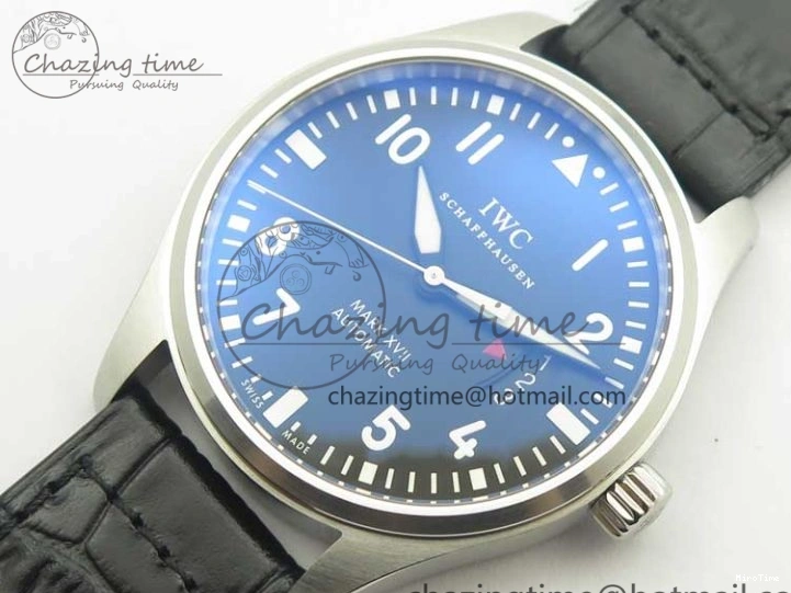MIROTIME 0718 Supportive Mark XVII IW326501 MKS 1:1 Best Edition Black Dial On Black Leather Strap MIYOTA 9015 V 7208